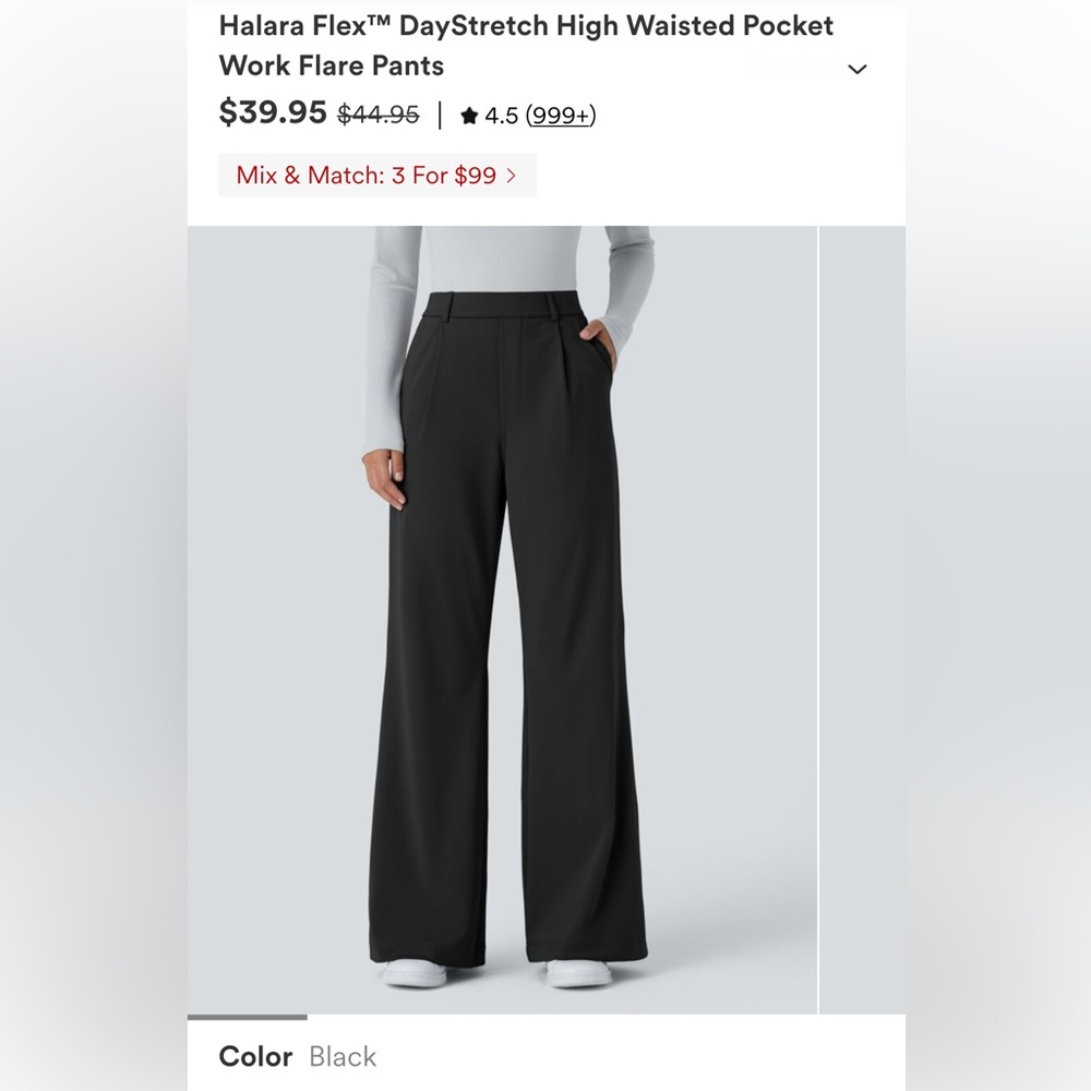 HALARA DayStretch Valiant Poppy High Waisted Flare Pants